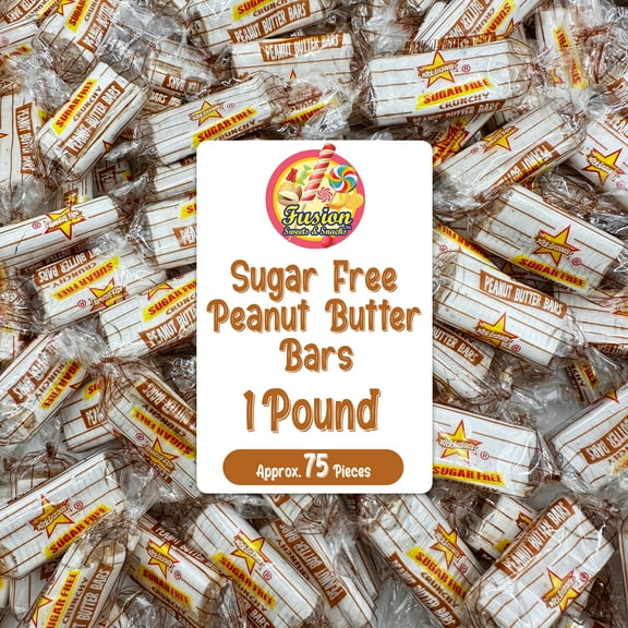 Sugar Free Peanut Butter Bars - 1 Pound Individually Wrapped - Atkinson Bulk Peanut Butter Candy