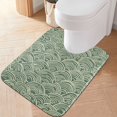 thumbnail image 2 of Yayeee Bath Mat for Bathroom Floor Set of 2 Non Slip Soft Absorbent Rugs, Retro Green Abstract, 2 of 7