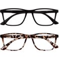 thumbnail image 1 of OPULIZE NYX Reading Glasses with Blue Light Blocking for Women Men, Rectangular Frame with UV & Eyestrain Protection, 1 of 7