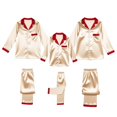 thumbnail image 3 of Family Christmas Pajamas Matching Sets Silk Satin Plus Size Casual Matching Set for Family, 3 of 11