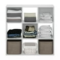 thumbnail image 6 of Furinno Pelli Cubic Multipurpose Clothing & Closet Storage Organizer Shelf, 9-Cube, White, 6 of 6