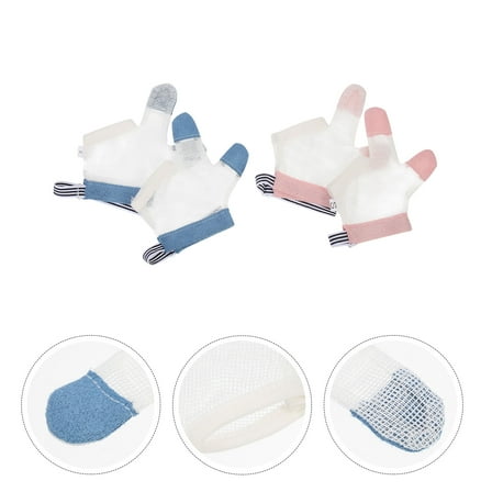 WASHWEPE Anti Finger Sucking Kids Glove Multi 1 Infants Thumb Sucking Stop 4.32X3.73X0.04in