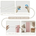 thumbnail image 3 of Vatge Door Curtains for Doorways Privacy, Magnetic Doorway Curtains with Rod, Temporary Door and Room Dividers for Bedroom/Hallway/Nursery, 1 Panel, W42 x L80, Pink, 3 of 10