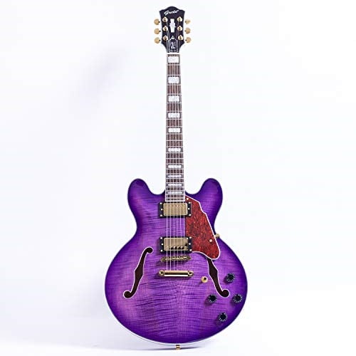 2019 new grote 335 style jazz electric guitar flame maple top semi