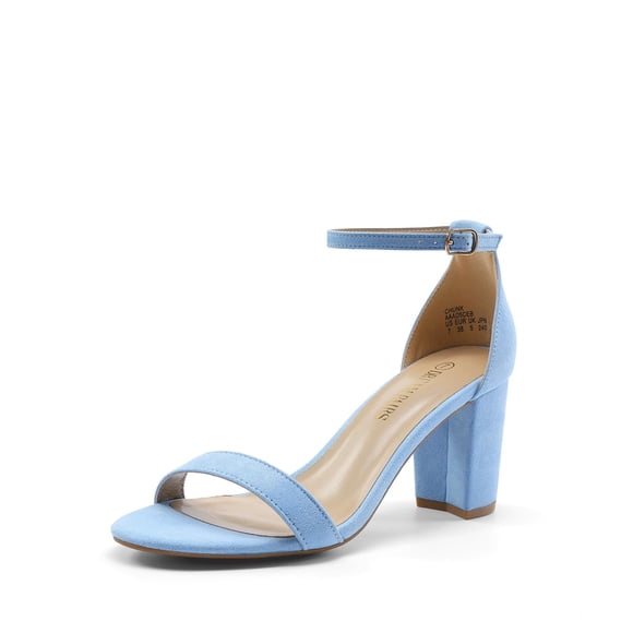 Sandalias de Tacón Bajo Chunky para Mujer DREAM PAIRS Azul Talla 8.5