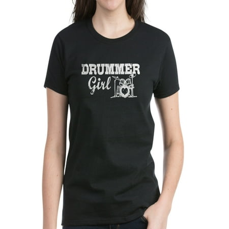 CafePress - Drummer Girl - Women's Dark T-Shirt