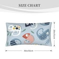 thumbnail image 4 of Bingfone Cute Chameleons On Blue Printed Pillowcase 20x36 inches - Standard Pillow Cases with Envelope Closure,Gifts for Women Men, 4 of 9