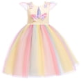 thumbnail image 3 of Lindo vestido de diseño para niña, falda de malla, falda de princesa, falda abullonada de primavera, falda de arcoíris con degradado, regalo para el Día del Niño, 3 of 6