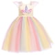 thumbnail image 3 of Lindo vestido de diseño para niña, falda de malla, falda de princesa, falda abullonada de primavera, falda de arcoíris con degradado, regalo para el Día del Niño, 3 of 6