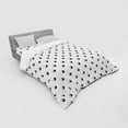 thumbnail image 3 of Ying Yang Duvet Cover Set, Polka Dots Yin Yang Patterns Universal Duality Between and Bad Concept, Bedding Set with Shams and Fitted Sheet, 3 Sizes, by Ambesonne, 3 of 3