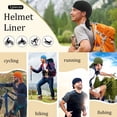 thumbnail image 6 of Do Rag Cycling Skull Cap Breathable Sweat Wicking Pirate， Motorcycle Head Bandana Wrap Cooling Helmet Liner for Women & Men, 6 of 9