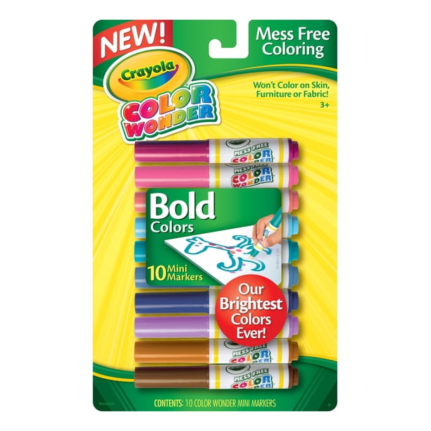 Crayola 10 Countcolor Wonder Mini Markers, Vivid Colors - Walmart.com ...