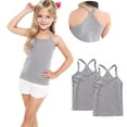 thumbnail image 3 of ameIAEA Girls Basic Camisole Sleeveless Kids Solid Color Racerback Undershirts 2/3/4/5 Pack, 3 of 6