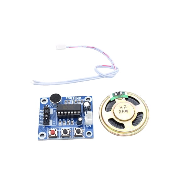 Cateissary Módulo de grabación de voz Placa de módulo de reproducción de sonido con cabezal de micrófono 0.5W Electrónica miscelánea