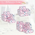 thumbnail image 6 of Canddidliike 3-in-1 Convertible Kid Sofa Bed Flip-Out Chair Lounger for Toddler-Pink, Comfy Chair for Kids, 6 of 10