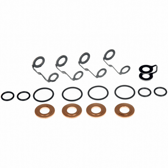KarParts360 For Chevy Silverado 3500/2500 HD 2001 2002 2003 2004 Fuel Injector O-Ring Set | Rubber | Black | 0.739 inches, 0.426 inches Inside Diameter | 8 O-Ring Quantity | Round Rim Shape