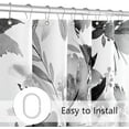 thumbnail image 6 of Black and White Shower Curtain, Watercolor Black Floral Shower Curtain for Bathroom, Modern Flower Decorative Fabric Shower Curtain Set with Hooks 72x72, 6 of 6