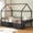 Black, variant on Toogaho Twin Size House Bed with 6 Storage Drawers & LED String Light & Bedside Caddy,Metal House-Shaped Bed Frame Platform Bed for Bedroom,No Box Spring Needed,Pink