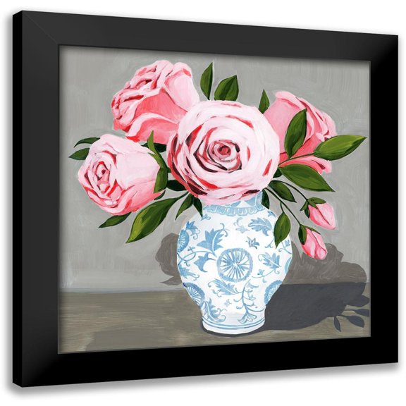 Popp, Grace 12x12 Black Modern Framed Museum Art Print Titled - Autumnal Roses III
