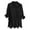 Black, variant on TTUHYWXI Womens Oversized Button Down Blouse Top Collared Long Sleeve Gauze Shirts (Black, S)