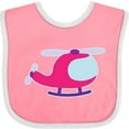 thumbnail image 3 of Inktastic Helicopter Pink Girls Girls Baby Bib, 3 of 4