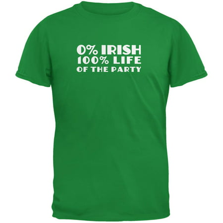 St. Patricks Day 100% Life of Party Irish Green Adult