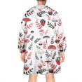 thumbnail image 2 of Colorful Mushroom Floral White Pattern Wearable Oversized Blanket,Wearable Blanket Hoodie for Adults,Cozy Hooded Blankets with Super Pockets,Super Warm Fuzzy Pullover for Women & Men, 2 of 6