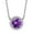 February Purple Amethyst, variant on November Birthstone Necklaces Silver Plated Yellow Round Shape Pendant Jewelry Birthday Gifts for Women