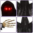 thumbnail image 4 of Halloween Decorations Zombie  Sound Induction Groundbreaker  with Scary Sound  Glowing LED Eyes  Scary Teeth & Movable Skull Head and Arm, 4 of 7