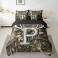 thumbnail image 2 of Castle Fairy Personalized Initial P 7-Piece Twin Bedding Set for Teens Adults, 2 of 8