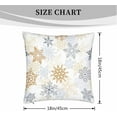 thumbnail image 4 of Throw Pillow Covers,Set of 2 Pillowcase Decor for Couch Sofa Bedroom Car Living Room,Golden Grey Flower Snowflake Christmas Size 18 * 18 inch, 4 of 6