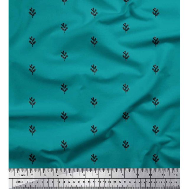 Soimoi Cotton Poplin Fabric Branches Artistic Decor Fabric Printed Yard 56 Inch Wide