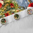 thumbnail image 4 of Manfei Cartoon Santa Claus Black Out Curtains for Kids, Green Xmas Tree Snowman Curtains Pack of 2 (42x63 Each), Winter Festival Snowflake Bedroom Curtains, Luxury Bedroom Decor, 4 of 6