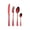 Red, variant on Christmas Stainless Steel Cutlery Set 4-Piece Red Green Utensils Knife Fork Spoon for Dining Holiday Collection