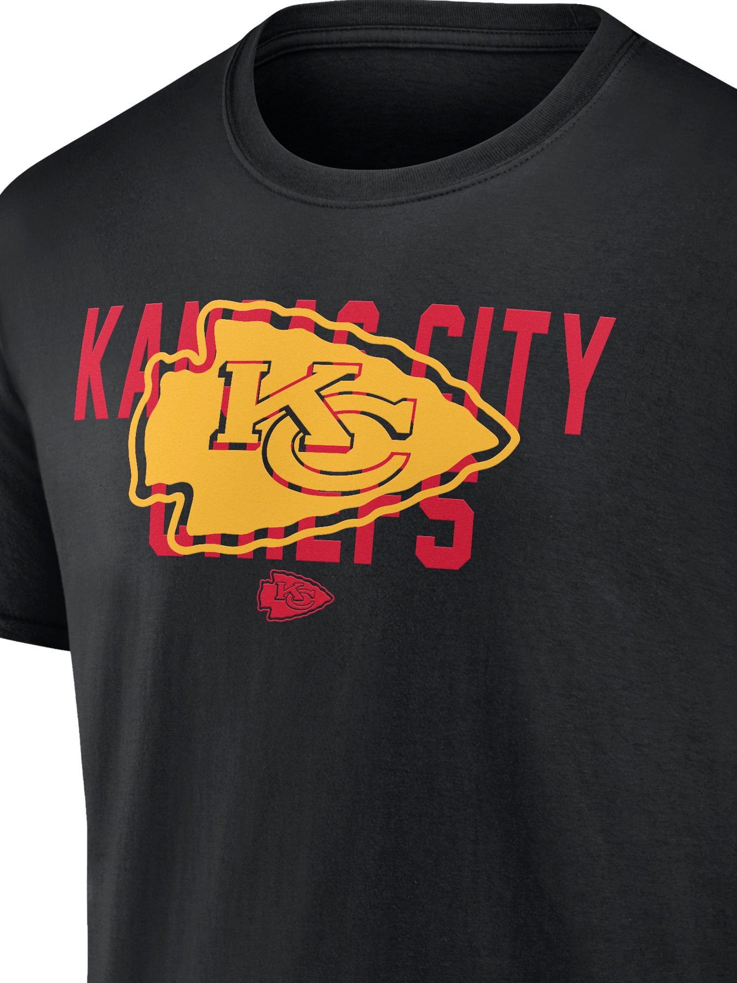 NFL Kansas City Chiefs Men's Cotton Black Short Sleeve T-Shirt