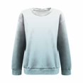 thumbnail image 4 of Women's Oversized Long Sleeve Sweatshirt, Tie Dye Gradient Color Pullover, Loose Fit Crewneck Top, Plus Size Casual Streetwear, Fall Winter Long Sleeve Crewneck Light Blue L, 4 of 8
