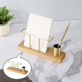 thumbnail image 3 of Abbracc Modern Metal Wire Napkin Holder Rack Paper Dispenser Kitchen Restaurant Table beech base, 3 of 8
