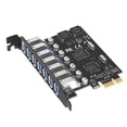 thumbnail image 3 of ruzhgo PCIE PCI-E 1 to USB 3.0 Controller Expansion Card 7 Ports Converter Computer Desktop Power Connector Adapter Adaptor Type 2 Type 2, 3 of 6