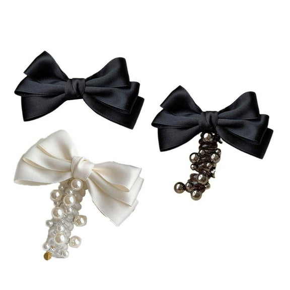 Weflink Coiled Telephone Wire Hair Ties With Bowknot and Beads for Women Girls Bubble Braid Accessories Soft Stretchy Hairbands