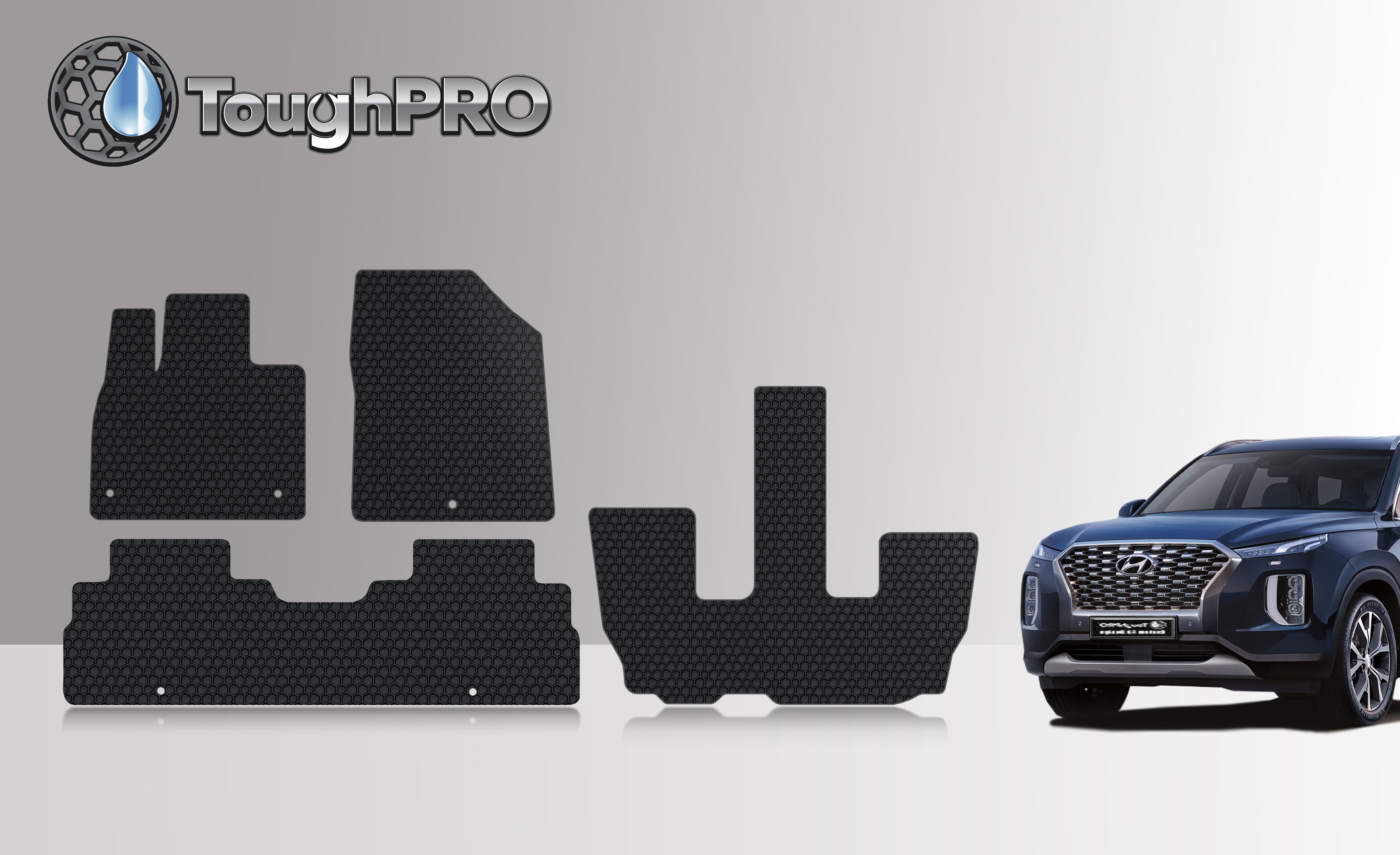 ToughPRO Floor Mat Accessories Front Row 2nd Row 3rd Row Compatible