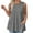 Gray, variant on Plus Size Tank Tops for Women Sleeveless Round Neck Solid Color Plus Casual Pullover Blouses Khaki XXXL