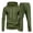 Army Green, variant on Mens 2 Pieces Sweatsuits Casual Drawstring Hooded Tracksuit Fall Winter Solid Color Sweatshirts and Elastic Waist Sweatpants Athletic Running Fitness Outfit With Pocket Army Green,L