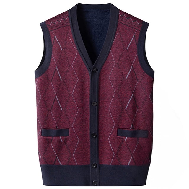 Chaqueta de Punto de Cuello en V de los Hombres, Abrigo Cálido con Ligero Estiramiento para el Otoño Y el Uso Casual Diario, Blusa en Capas de Moda