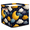 Multicolor 4, variant on CURLYOOT Geometric Blue Cube Storage Bin, 13 x 13 x 13 Storage Cube Bins for Organizing, Fabric Foldable Baskets with Handles for Closet, Shelves, Clothes