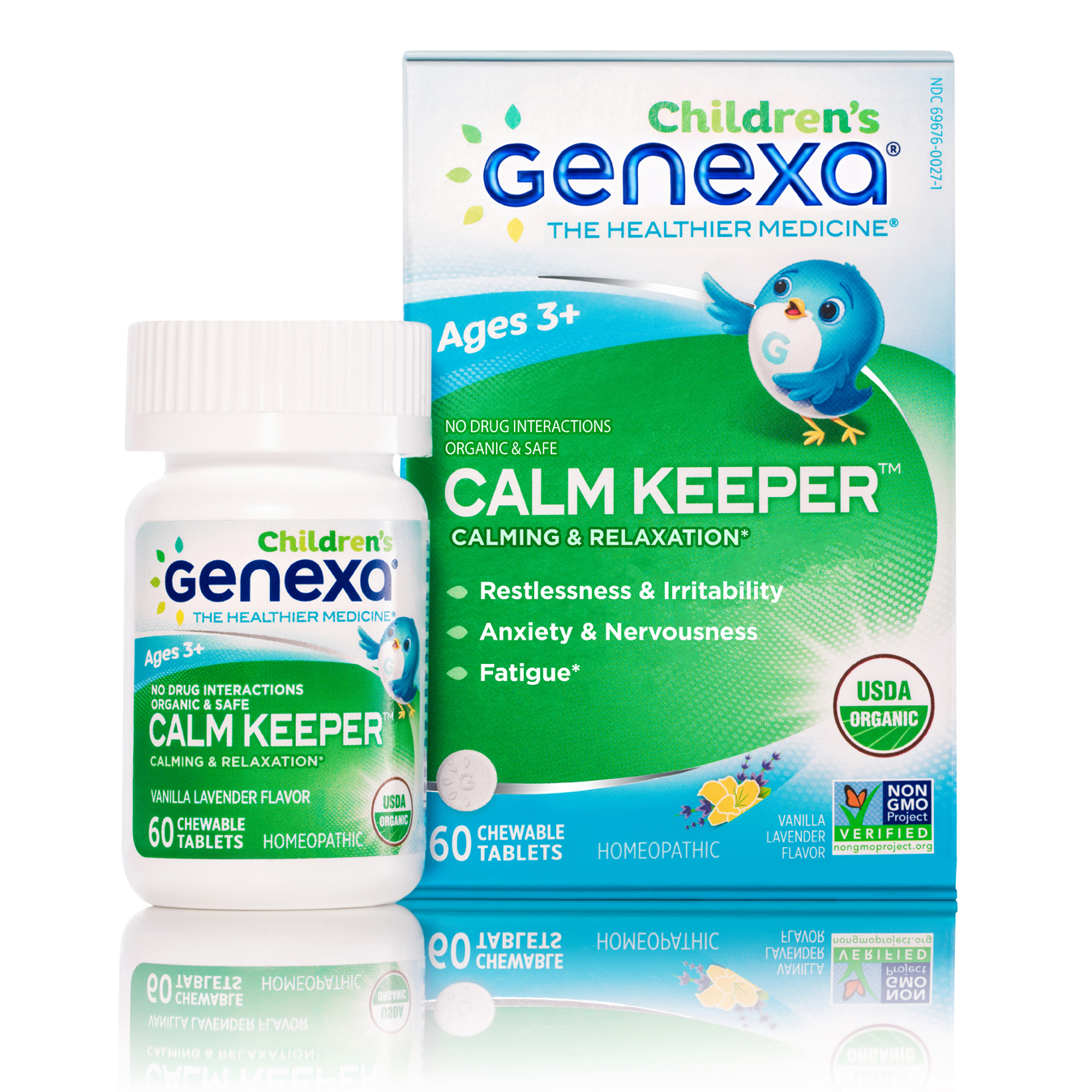 Genexa Homeopathic Calming Aid Chewable Tablets for Children, 60 Ct