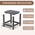 thumbnail image 6 of LOYALICE HDPE Indoor & Outdoor Side Table – Weatherproof, Multi-Use End Table with Curved Edge for Patio, Bedroom & Living Room, Gray, 6 of 7