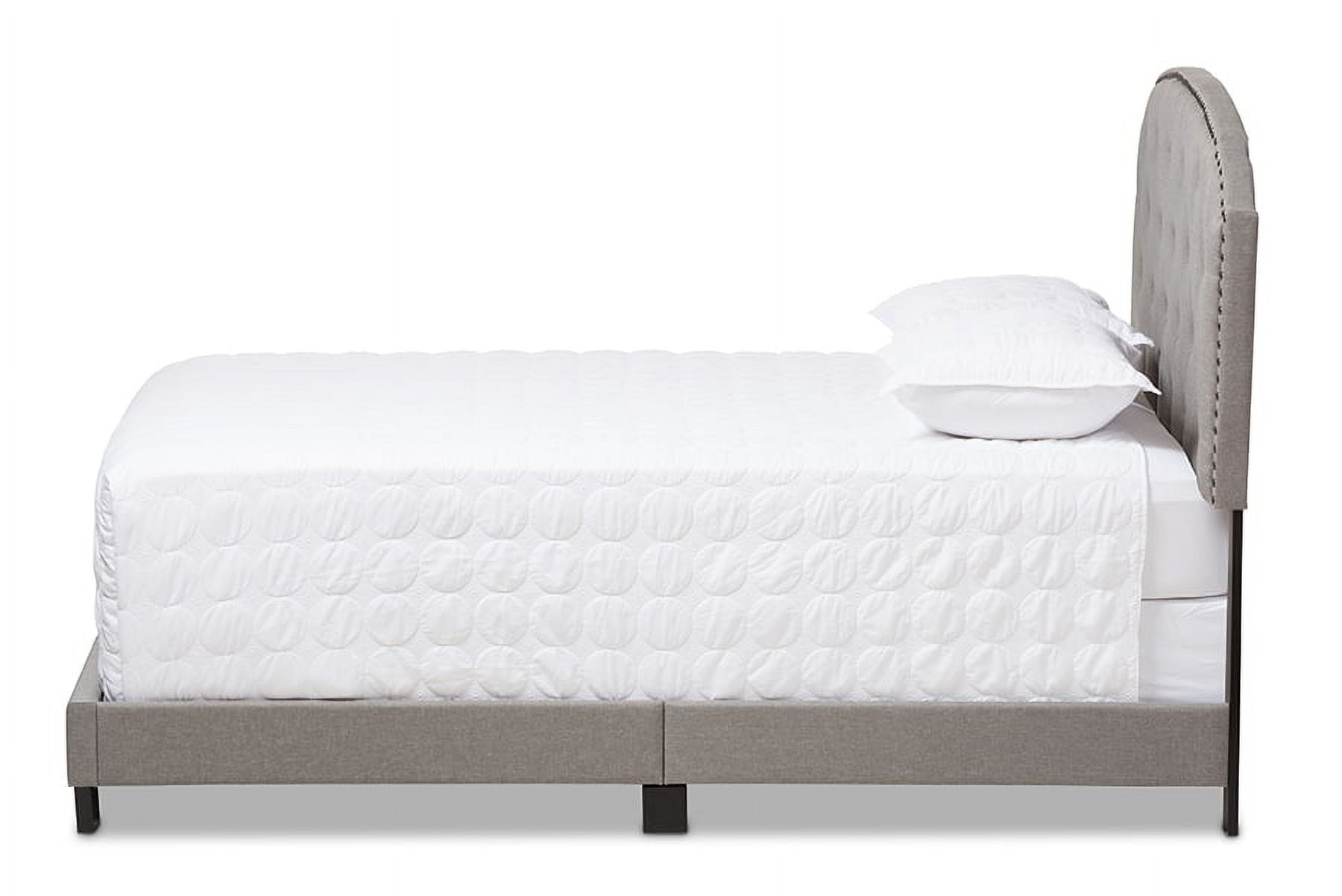 Baxton Studio Lexi Light Grey Fabric Upholstered Queen Size Bed