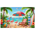 thumbnail image 3 of Colorful Design Tropical Beach Vacation Banner Decorative Summer Flamingo Palm Tree Banner for Beach Party Indoor Decoration Holiday Event, 3 of 7
