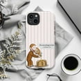 thumbnail image 6 of George The Monkey Christian Scripture Phone Case, Pink Stripe Pancakes Kids Cover for iPhone 17 16 15 14 13 12 11 Pro Plus Mini, 6 of 6