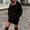 Black, variant on IUYRTFE Women's Oversized Drop Shoulder Hoodie Dress Long Sleeve Pullover Sweatshirt Dress with Pocket